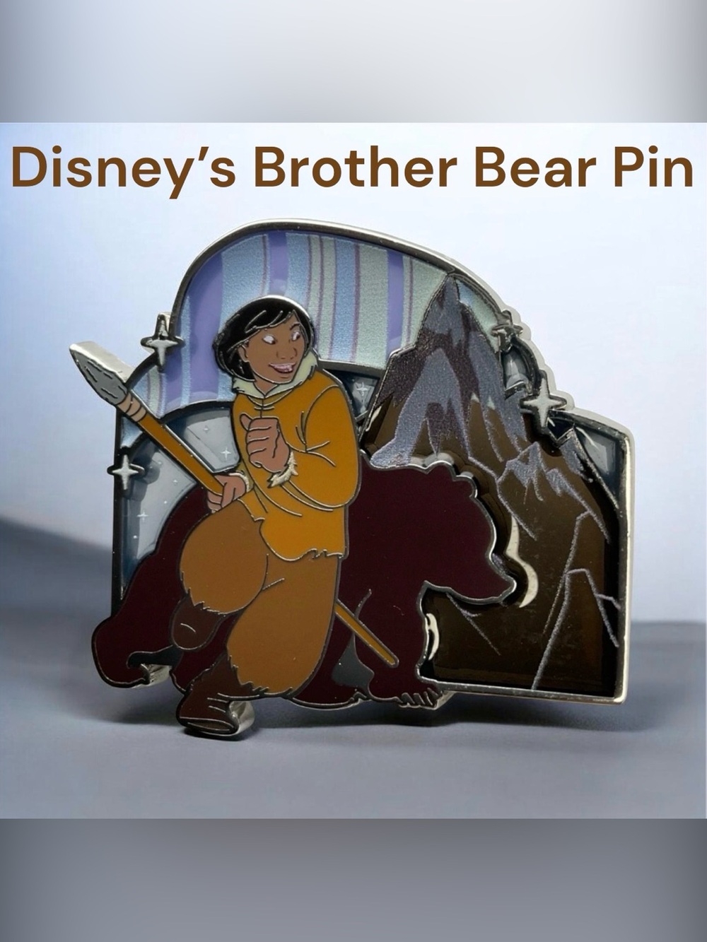 Disney’s Brother Bear 🐻 Stained Glass Pin Pre-Owned Condition